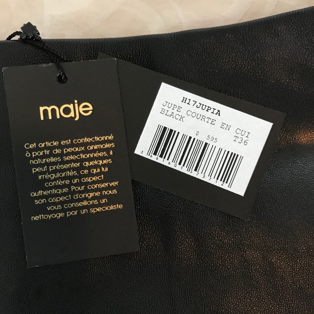 NWT Maje Leather Skirt Size 36 - Picture 3 of 6